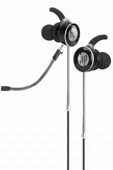 Audífonos Hp Dhe-7004 Intra Auditivo Para Llamadas/música, Micrófono Boom, Conectividad Alámbrico, Conector De 3.5 Mm Si, Color Negro